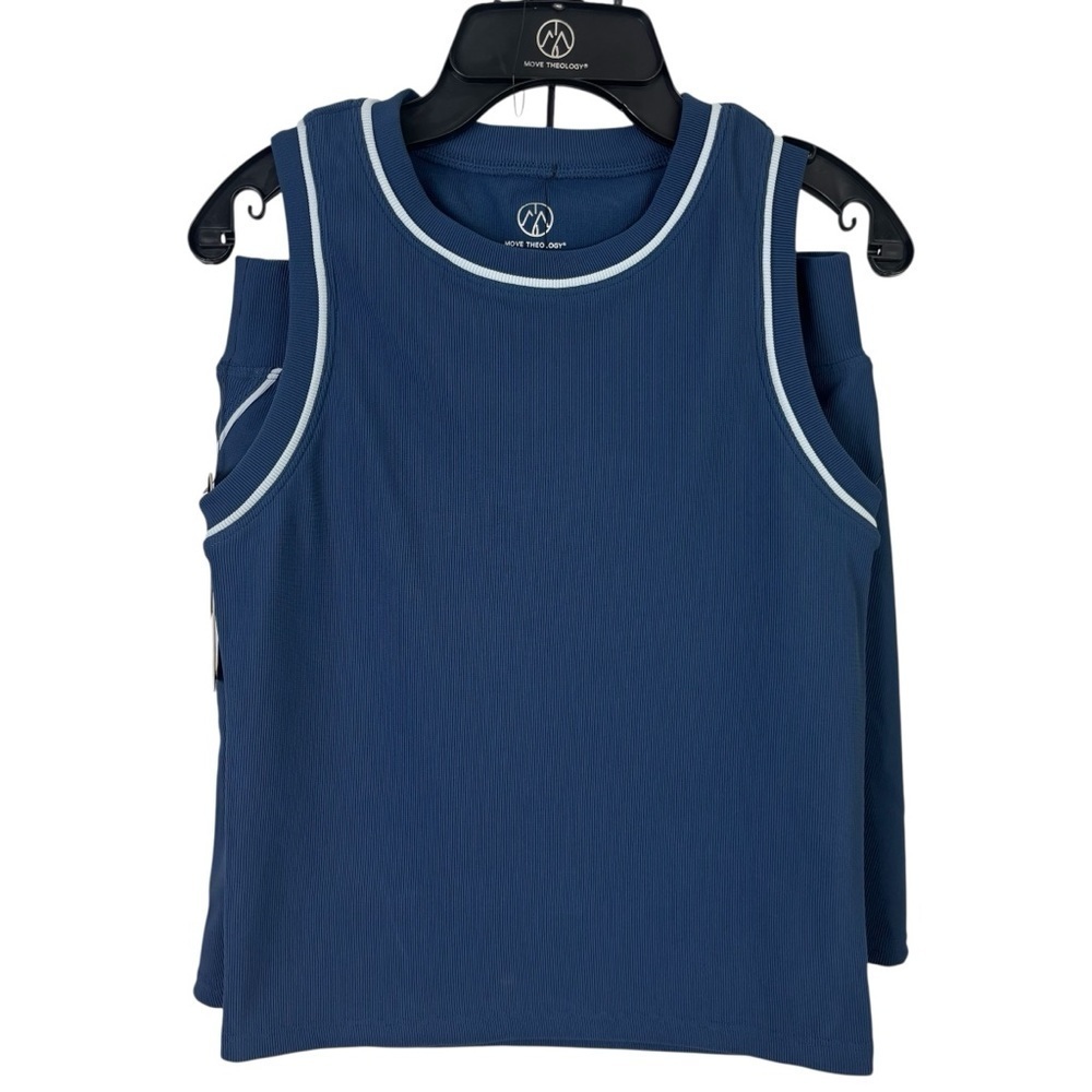 Move Theology NWT Blue and White Athletic Tank Top and Skorts Set Size Small